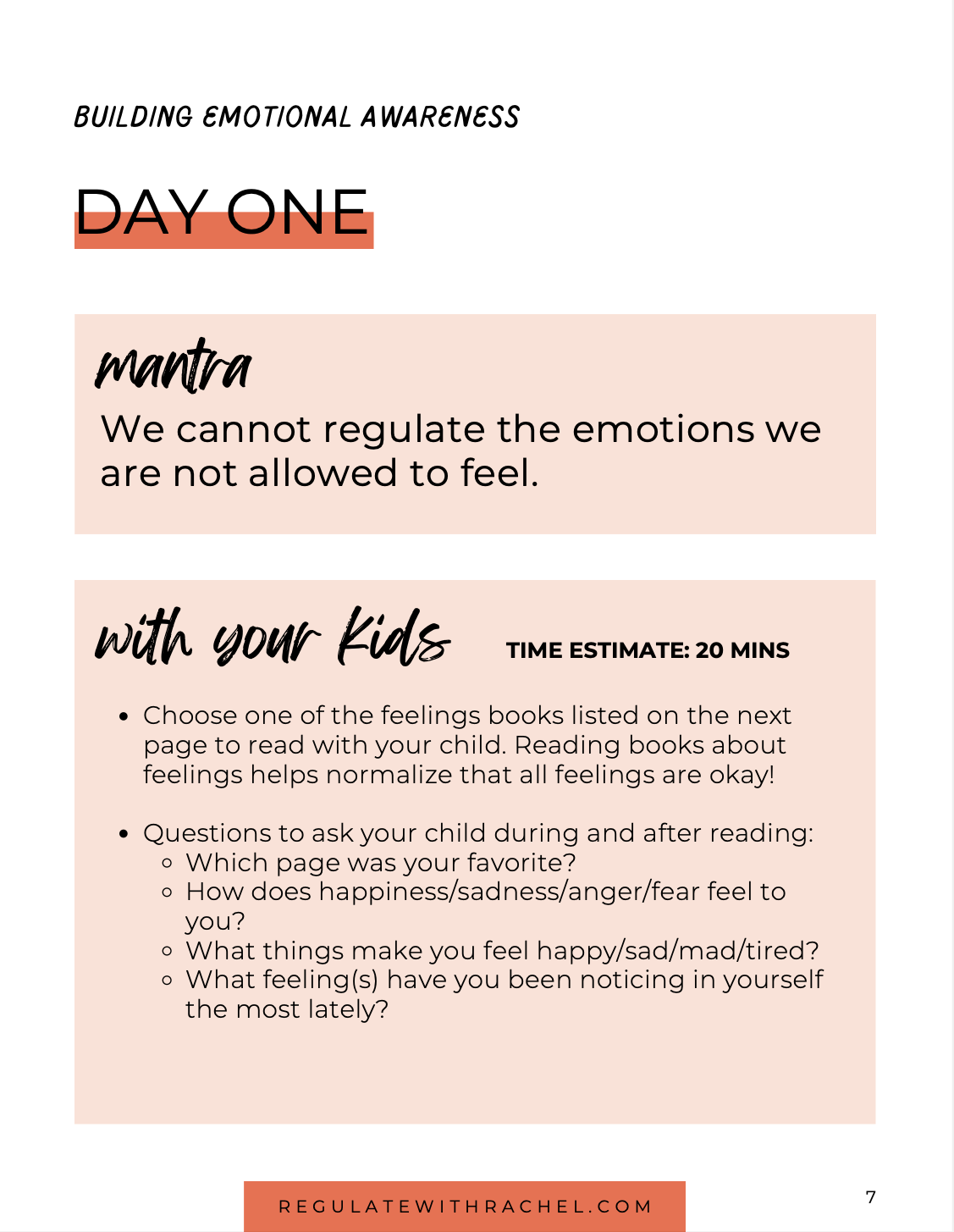 Emotion Regulation Starter Kit: 10 Days to More Regulated Kids